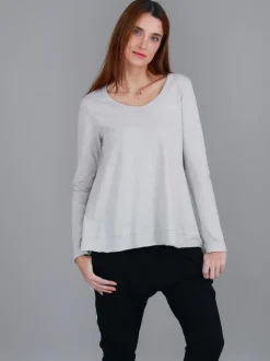 3rd Story Willow Asymmetrical Hem T Shirt< Long Sleeves