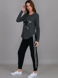 3rd Story Wonder Silver Star T Shirt< Long Sleeves
