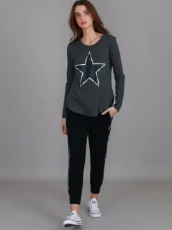 3rd Story Wonder Silver Star T Shirt< Long Sleeves